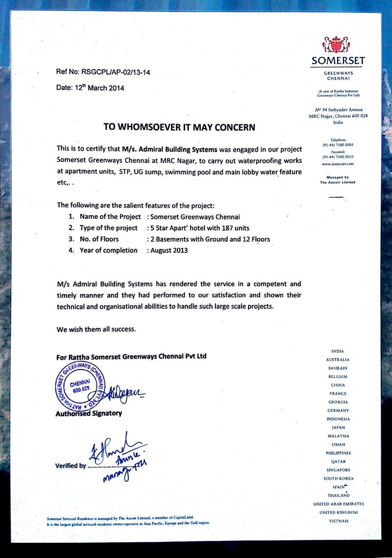 Somer Set Certification